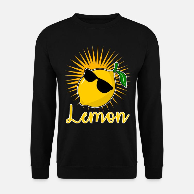 Zitrone - Unisex Pullover - Schwarz