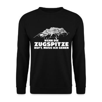 Zugspitze ruft - Unisex Pullover - Schwarz - Vorne - Alina (178cm) & Michal (187cm)
