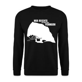 Fehmarn Spruch - Mir reichts - Unisex Pullover - Schwarz - Vorne - Alina (178cm) & Michal (187cm)