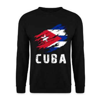 La Havane Cuba Drapeau Cuba - Sweat-shirt Unisexe - noir - Devant - Alina (178cm) & Michal (187cm)