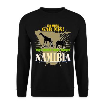 Urlaub Afrika Namibia - Unisex Pullover - Schwarz - Vorne - Alina (178cm) & Michal (187cm)