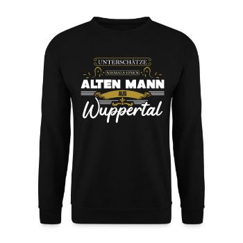 Wuppertal Wupptertaler - Unisex Pullover - Schwarz - Vorne - Alina (178cm) & Michal (187cm)