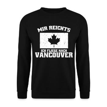 Vancouver Mir Reichts Kanada - Unisex Pullover - Schwarz - Vorne - Alina (178cm) & Michal (187cm)