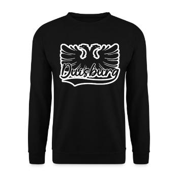 Duisburg Wappen Duisburger - Unisex Pullover - Schwarz - Vorne - Alina (178cm) & Michal (187cm)