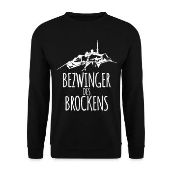 Harz - Bezwinger des Brockens - Brocken - Unisex Pullover - Schwarz - Vorne - Alina (178cm) & Michal (187cm)