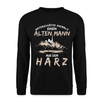Harz Harzer Brocken - Unisex Pullover - Schwarz - Vorne - Alina (178cm) & Michal (187cm)