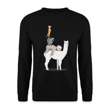 Bremer Alpagasa Paresseux Raton laveur Brême - Sweat-shirt Unisexe - noir - Devant - Alina (178cm) & Michal (187cm)