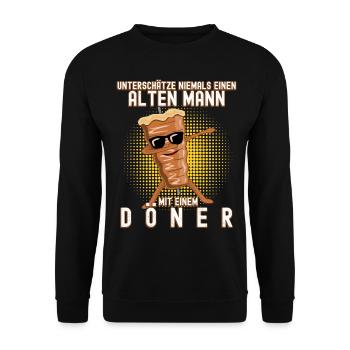Döner Kebab - Unisex Pullover - Schwarz - Vorne - Alina (178cm) & Michal (187cm)