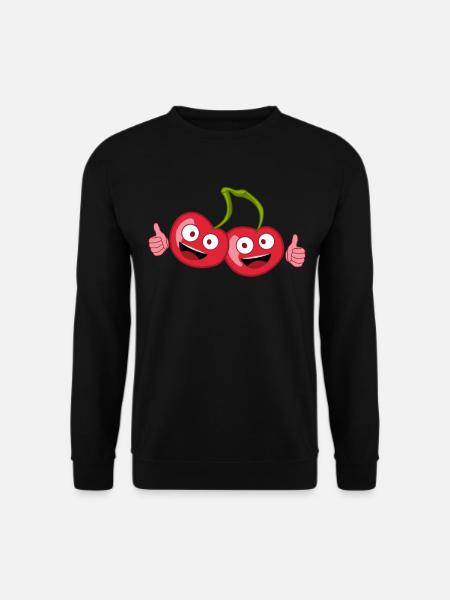 Cherries Thumbs up Cherries Cherry - Unisex Sweatshirt - black