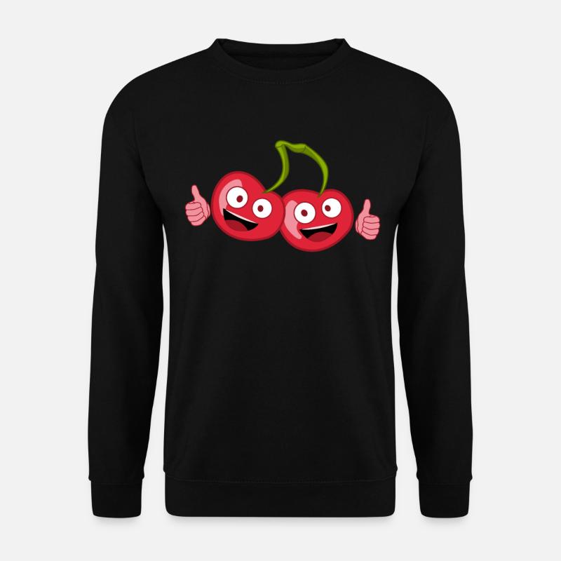 Kirschen Daumen hoch Cherries Kirsche - Unisex Pullover - Schwarz