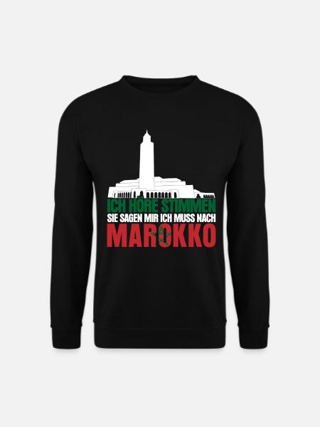 Marokko Amazigh Urlaub Spruch Morocco - Unisex Pullover - Schwarz