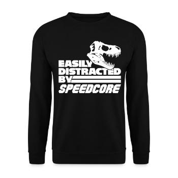 Speedcore Crâne Techno - Sweat-shirt Unisexe - noir - Devant - Alina (178cm) & Michal (187cm)