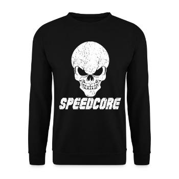 Speedcore Crâne de mort Techno - Sweat-shirt Unisexe - noir - Devant - Alina (178cm) & Michal (187cm)