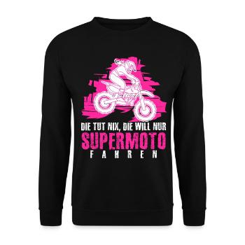 Motorcross Proverbes filles motocross - Sweat-shirt Unisexe - noir - Devant - Alina (178cm) & Michal (187cm)