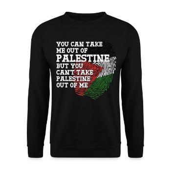 Palestine Drapeau Fierté Palestine - Sweat-shirt Unisexe - noir - Devant - Alina (178cm) & Michal (187cm)
