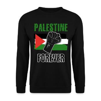 Palestine Flag Palestine - Unisex Sweatshirt - black - Front - Alina (178cm) & Michal (187cm)