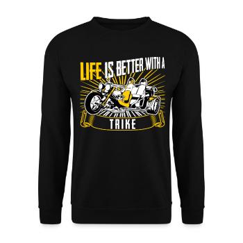 Triker Trikes Trike Rider Saying Trike - Unisex Sweatshirt - black - Front - Alina (178cm) & Michal (187cm)