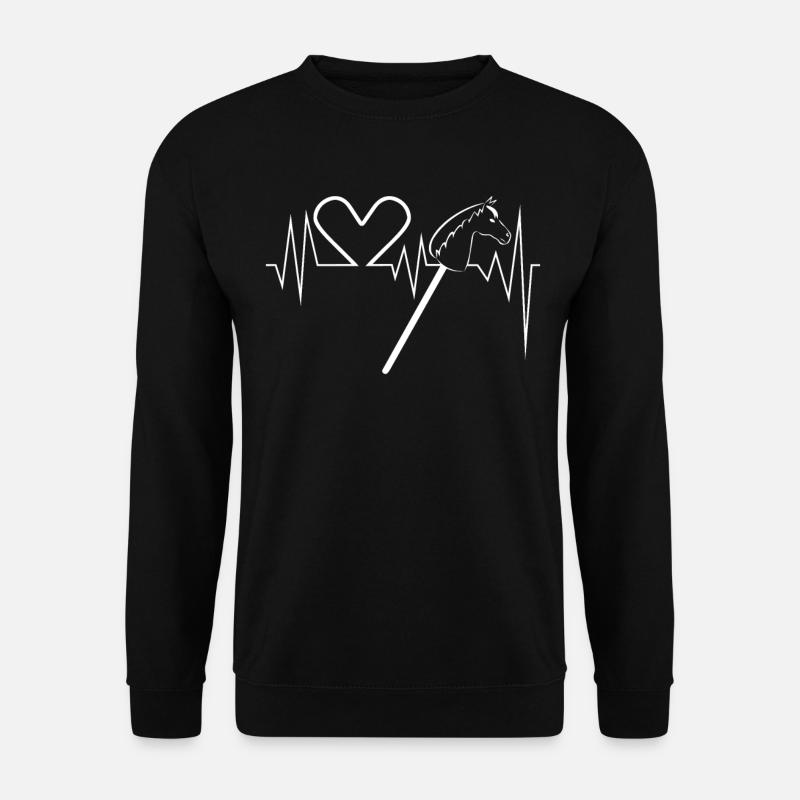 Steckenpferd Herz Hobby Horse - Unisex Pullover - Schwarz