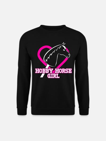 Steckenpferd Mädchen Hobby Horse - Unisex Pullover - Schwarz