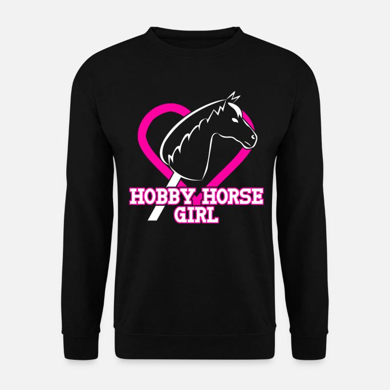 Steckenpferd Mädchen Hobby Horse - Unisex Pullover - Schwarz