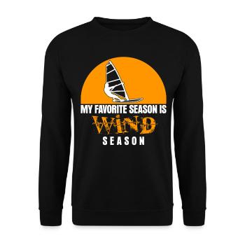 Windsurfing Season Windsurfen Windsurfer - Unisex Pullover - Schwarz - Vorne - Alina (178cm) & Michal (187cm)