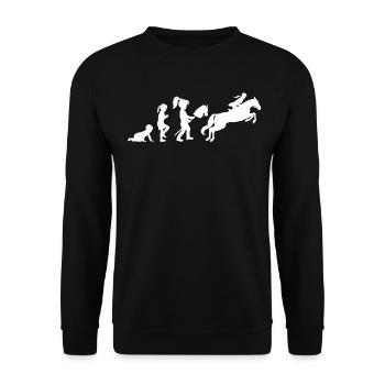 Équitation Cheval Hobby Horse Reiterin - Sweat-shirt Unisexe - noir - Devant - Alina (178cm) & Michal (187cm)