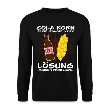 Cola Korn - Unisex Pullover - Schwarz - Vorne - Alina (178cm) & Michal (187cm)