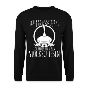 Eisstock Sport Stockschießen Stocksport - Unisex Pullover - Schwarz - Vorne - Alina (178cm) & Michal (187cm)