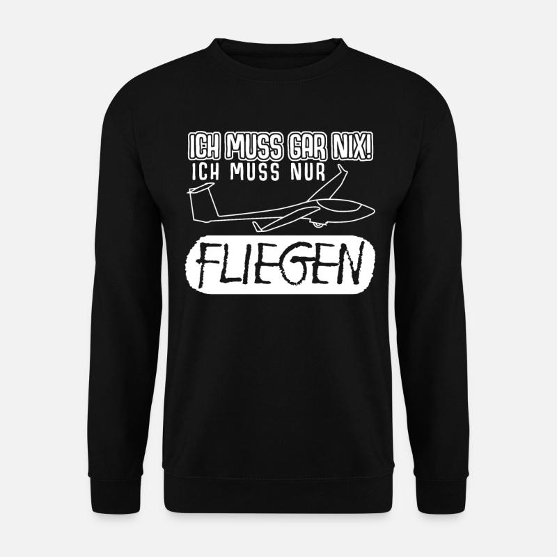 Segelflug Segelflugzeug Segelfliegen - Unisex Pullover - Schwarz