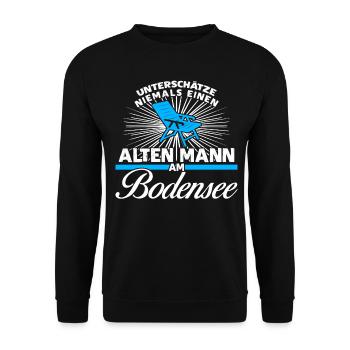 Bodensee Urlaub - Unisex Pullover - Schwarz - Vorne - Alina (178cm) & Michal (187cm)
