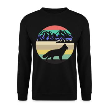 Chiens de berger Berges Bergers Blancs - Sweat-shirt Unisexe - noir - Devant - Alina (178cm) & Michal (187cm)