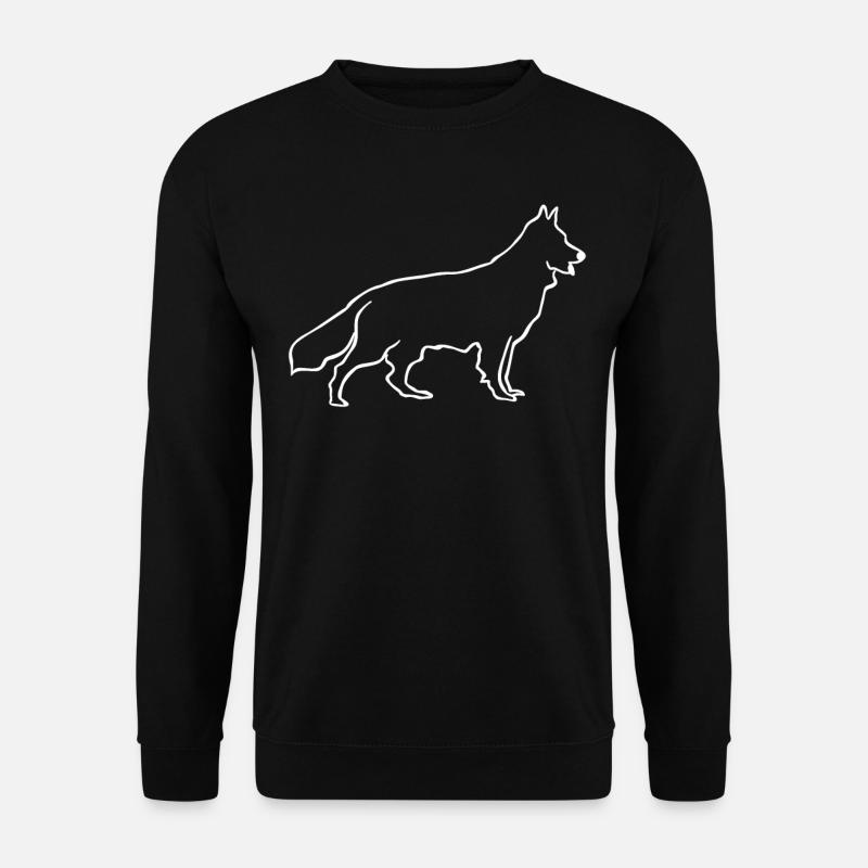 Shepherd Dogs Lines White Shepherd Dog - Unisex Sweatshirt - black