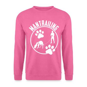 Mantrailing Chien de recherche chien traqueur - Sweat-shirt Unisexe - rose - Devant