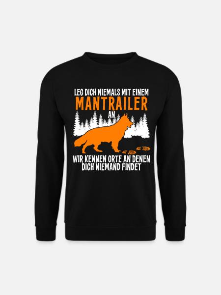 Mantrailing Hund Suchhund Mantrailer - Unisex Pullover - Schwarz