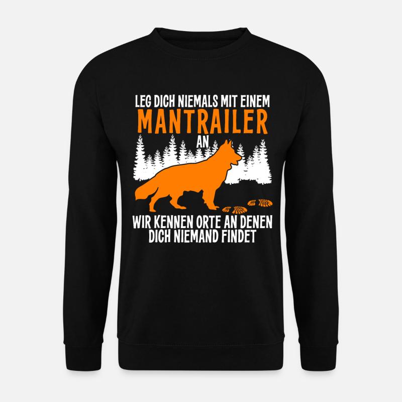 Mantrailing Hund Suchhund Mantrailer - Unisex Pullover - Schwarz