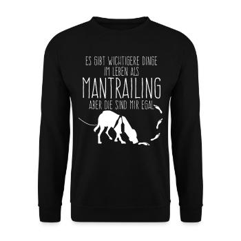 Mantrailing Mantrailer Hundesport - Unisex Pullover - Schwarz - Vorne - Alina (178cm) & Michal (187cm)
