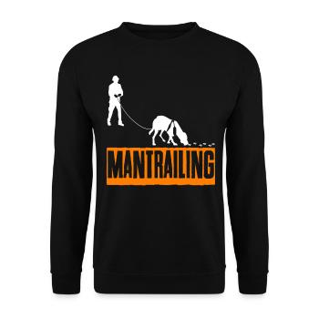 Mantrailing Chien de sauvetage chien traqueur - Sweat-shirt Unisexe - noir - Devant - Alina (178cm) & Michal (187cm)