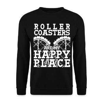 Montagnes russes Roller Coasters - Sweat-shirt Unisexe - noir - Devant - Alina (178cm) & Michal (187cm)