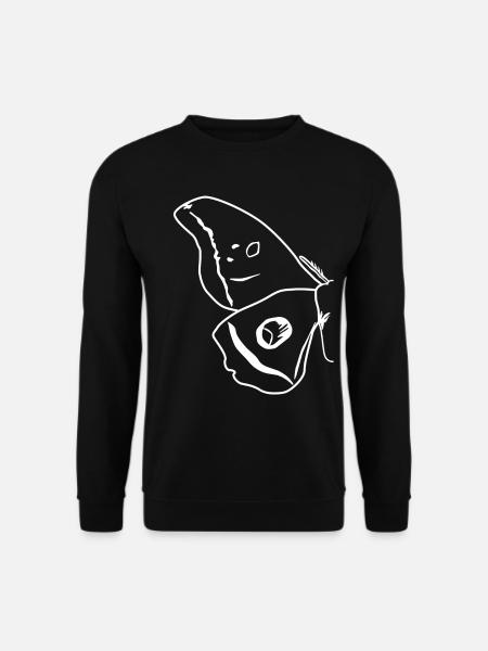 Moth Outline Wing Moth - Unisex Sweatshirt - black