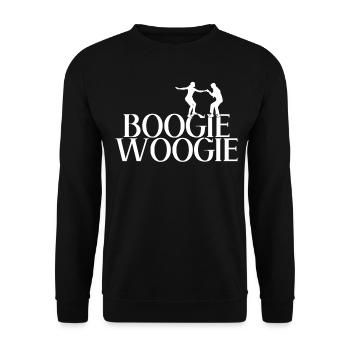 Boogie Woogie Dance Dancer - Unisex Sweatshirt - black - Front - Alina (178cm) & Michal (187cm)