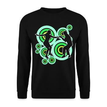 Boogie Woogie Retro Dancer - Unisex Sweatshirt - black - Front - Alina (178cm) & Michal (187cm)