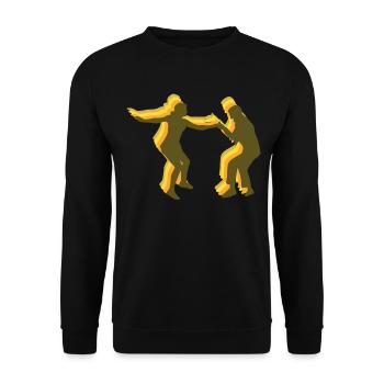 Boogie Woogie Swing Dance Retro - Unisex Sweatshirt - black - Front - Alina (178cm) & Michal (187cm)