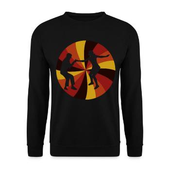 Boogie Woogie Rétro Swing Danse - Sweat-shirt Unisexe - noir - Devant - Alina (178cm) & Michal (187cm)