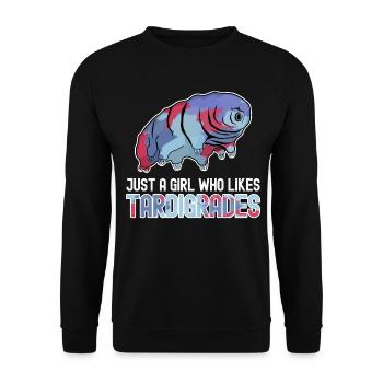 Tardigrade Tardigrades Water Bear - Unisex Sweatshirt - black - Front - Alina (178cm) & Michal (187cm)