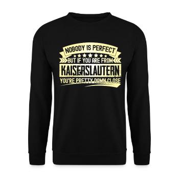 Kaiserslautern perfect Kaiserslautern - Unisex Sweatshirt - black - Front - Alina (178cm) & Michal (187cm)