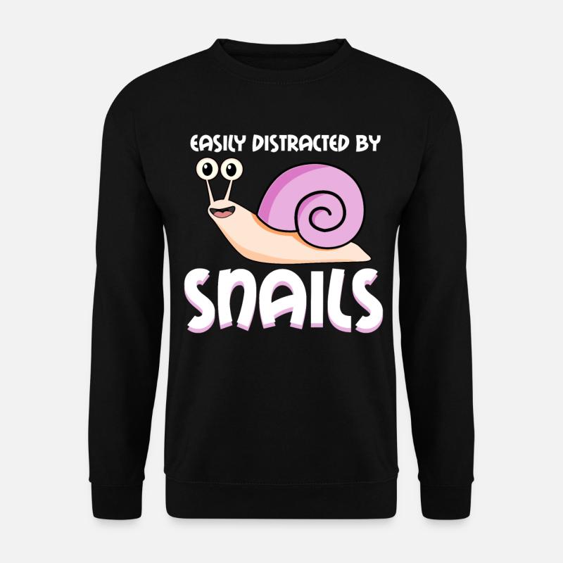 Snails Saying Snails Snail - Unisex Sweatshirt - black