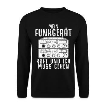 Amateurfunk CB-Funk Funker Amateurfunker - Unisex Pullover - Schwarz - Vorne - Alina (178cm) & Michal (187cm)