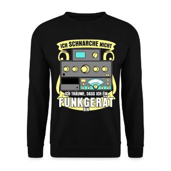 Amateurfunk Schnarchen Amateurfunker - Unisex Pullover - Schwarz - Vorne - Alina (178cm) & Michal (187cm)