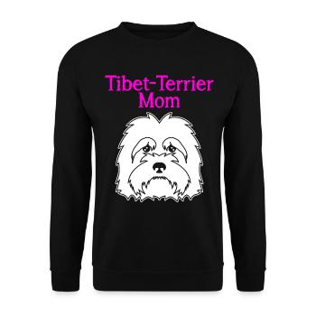 Tibet Terrier Mom Mama Tibet-Terrier - Unisex Pullover - Schwarz - Vorne - Alina (178cm) & Michal (187cm)