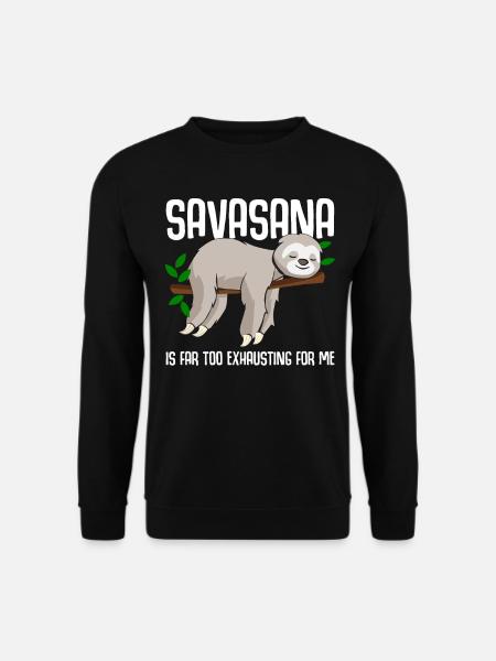 Savasana Sloth Yoga - Unisex Sweatshirt - black